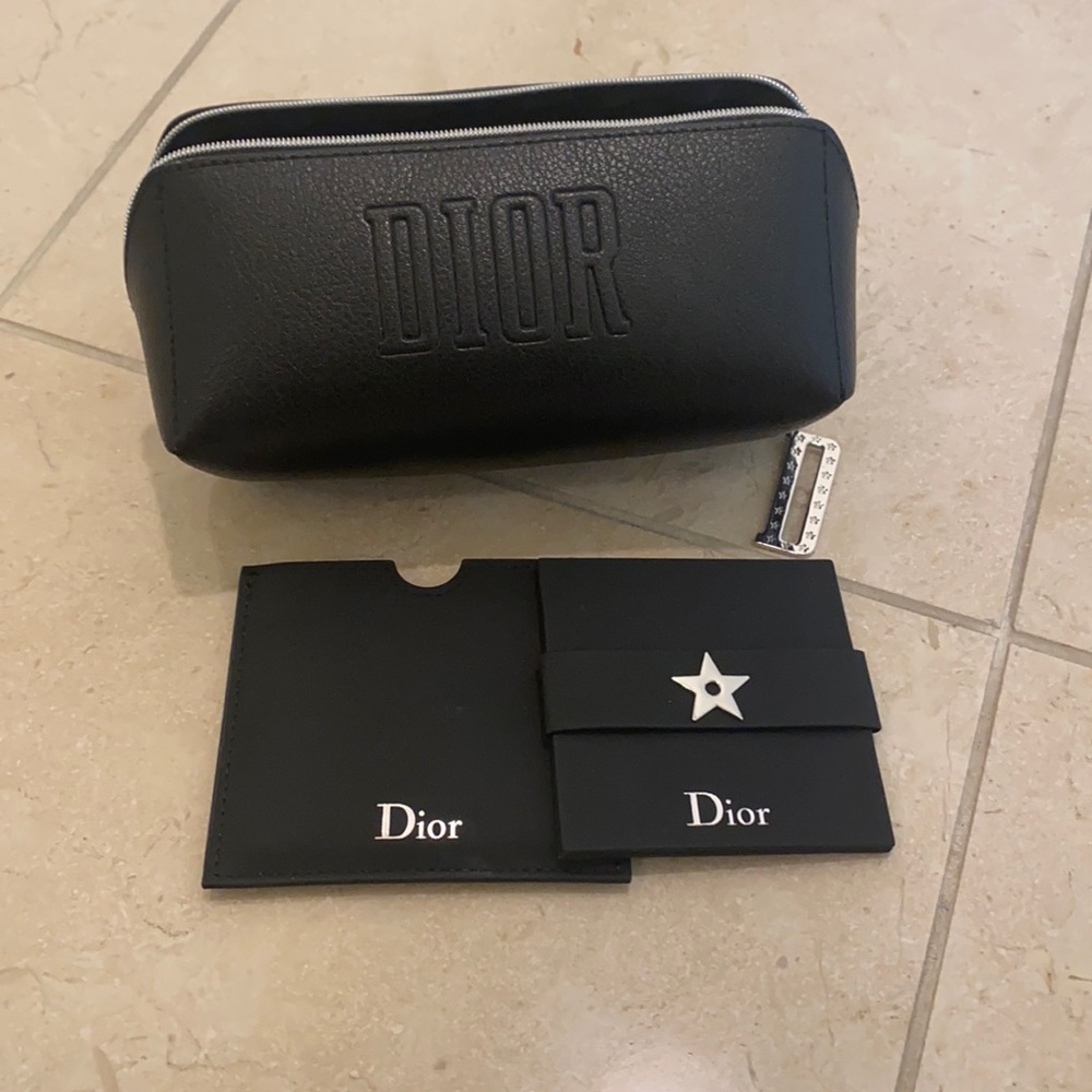 Dior makeup bag and mirror
